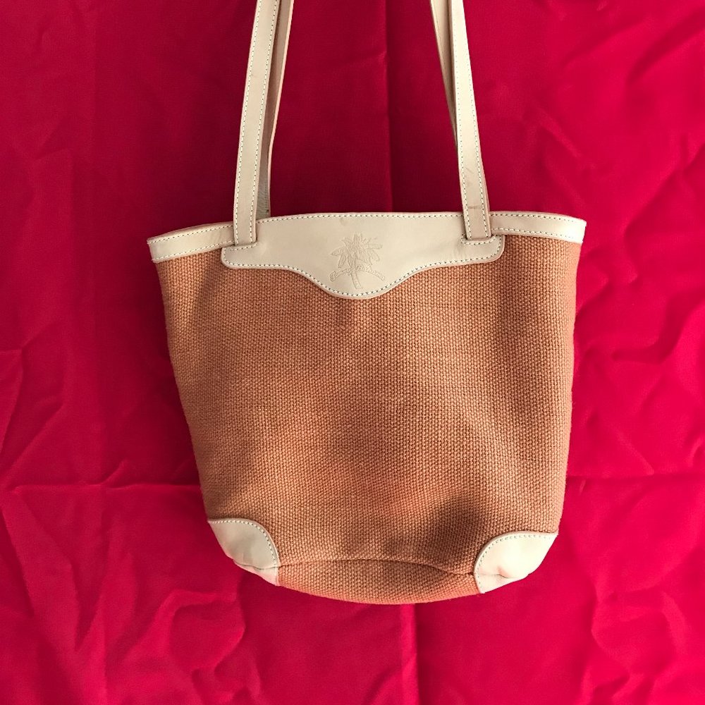 Leather and Canvas Summer Shoulder Bag
